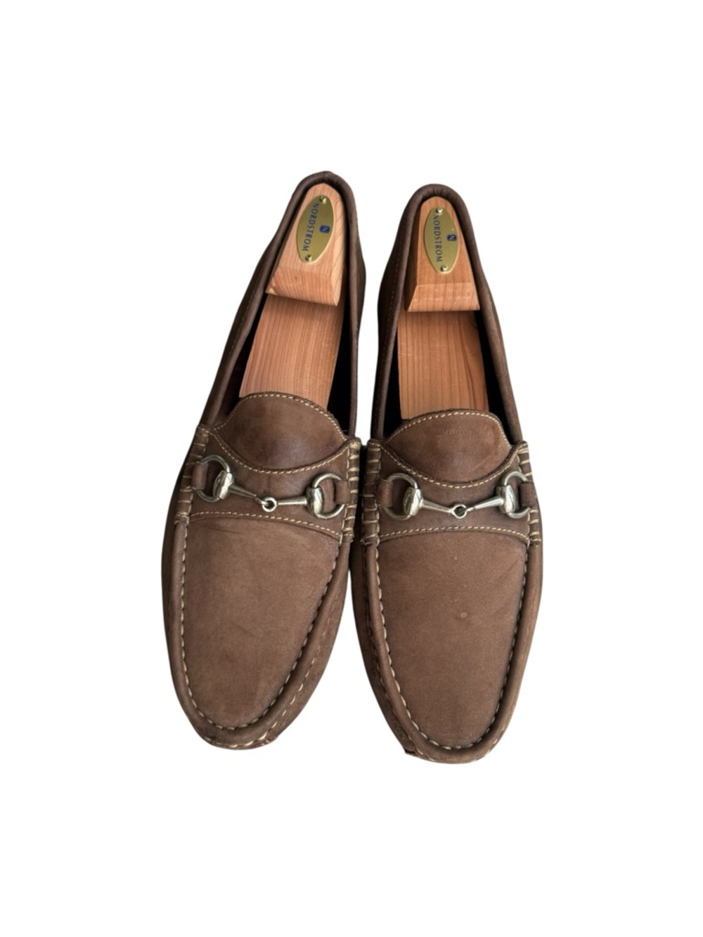 GUCCI Horsebit Driver Shoes Brown Suede Loafers - Picture 15 of 15